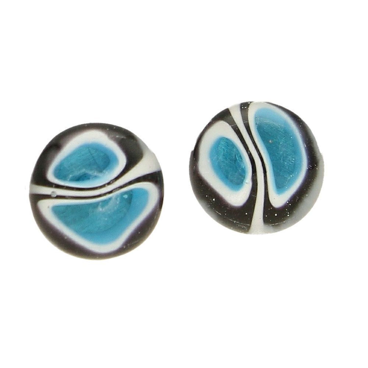 Srebrne kolczyki szkło weneckie w fantazyjne kształty Murano 31.jpg